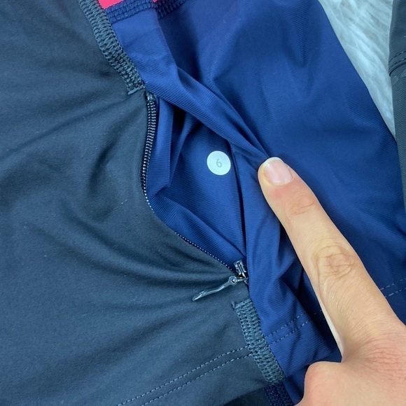 Lululemon Trail Bound Long Sleeve Deep Coal / Deep Navy Electric Coral - Picture 3 of 7